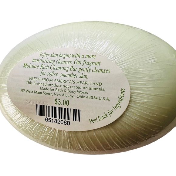 Bath & Body Works 3 COOL CITRUS BASIL 5 oz Cleansing and 4 oz Glycerin Bars NEW - Picture 3 of 5